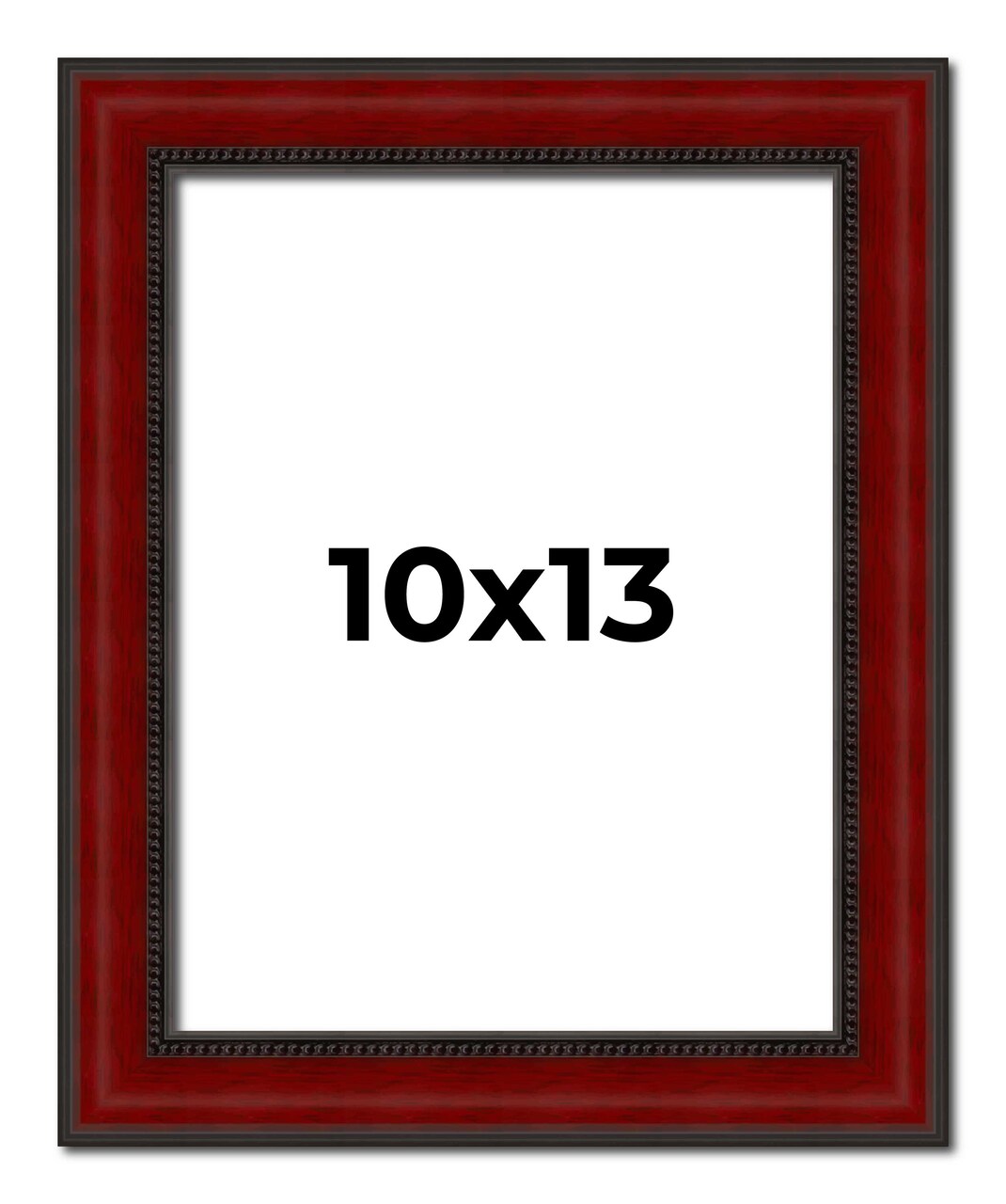 Photo Size Weathered Red Picture Frame - UV Acrylic, Foam Board Backing, Hanging Hardware